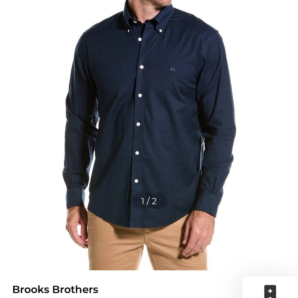 Brooks Brothers Men's Navy Regent Fit Oxford Shirt